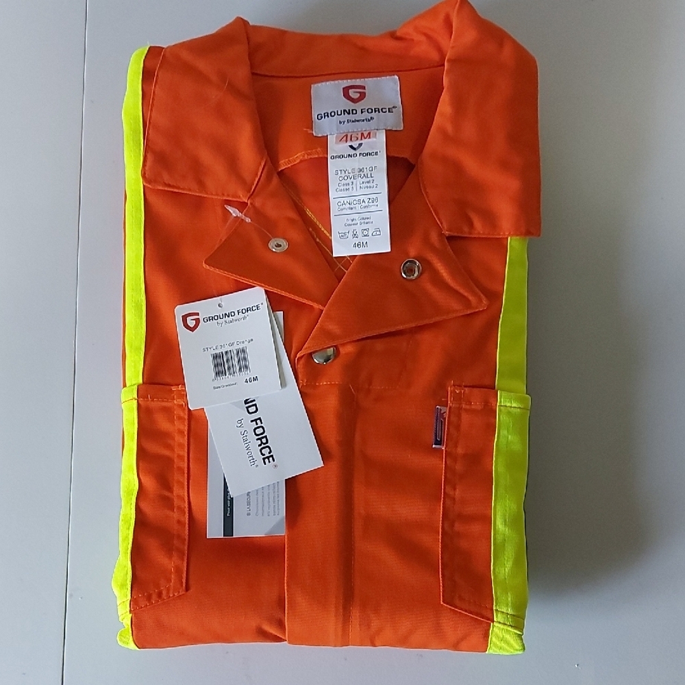 Brand NEW Ground Force STALWPRTH Orange and Yellow Work Jacket